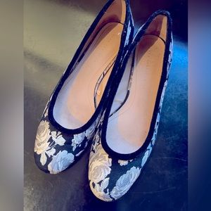 Velvet Ballet Flats + Low Heel
